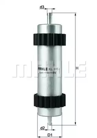Фильтр топлива KL915 MAHLE