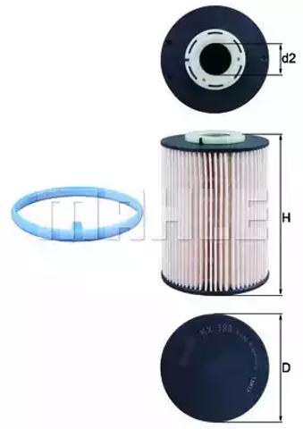 Топливный фильтр KX393D MAHLE