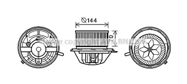 Моторчик печки MS8607 AVA