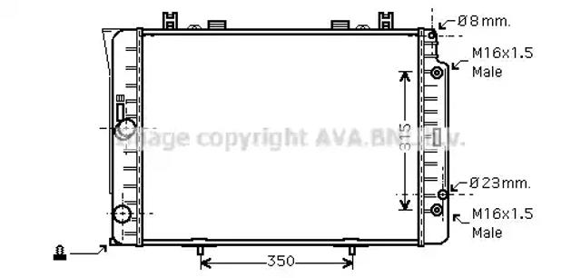 Радиатор водяной MSA2151 AVA