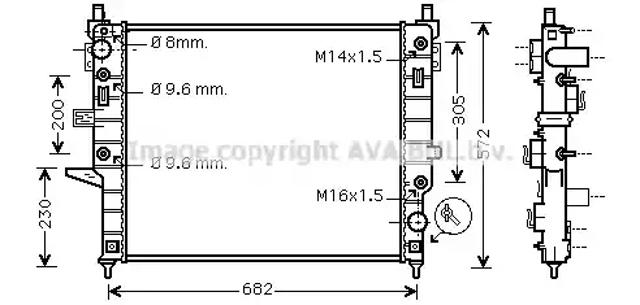 Радиатор охлаждения MSA2271 AVA