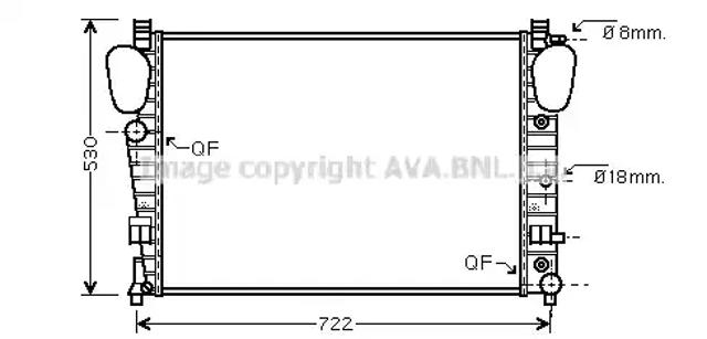 Радиатор системы охлаждения двигателя MSA2309 AVA