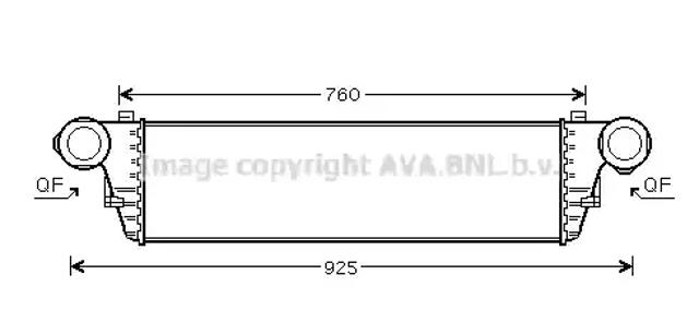 Радиатор интеркуллера MSA4297 AVA