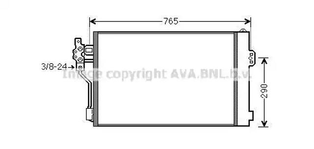 Радиатор охлаждения кондиционера MSA5484D AVA
