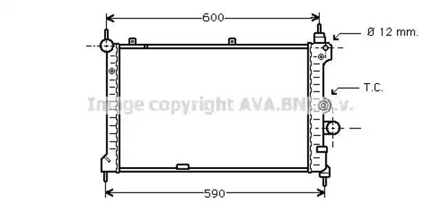 Радиатор водяной OL2127 AVA