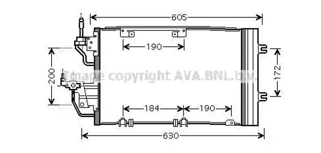 Радиатор системы охлаждения кондиционера OL5454D AVA