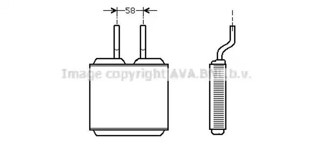 Радиатор печки (отопителя) OL6197 AVA