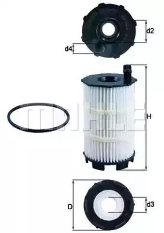Фильтр масляный грубой очистки (полнопоточный) OX3504D MAHLE