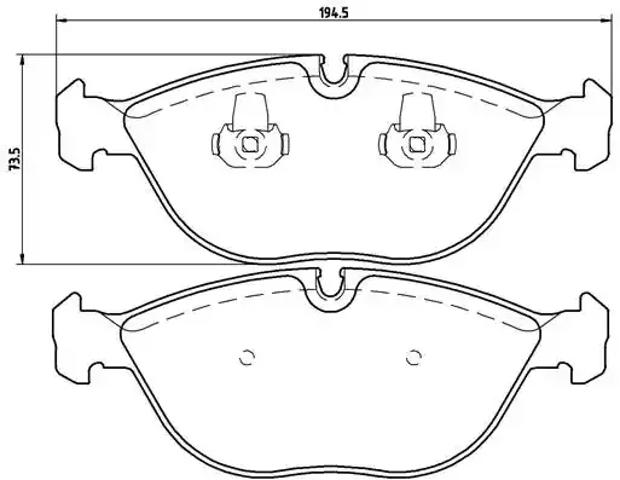 Колодки тормозные дисковые комплект P06019 BREMBO