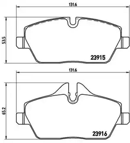 Колодки тормозные дисковые комплект P06034 BREMBO