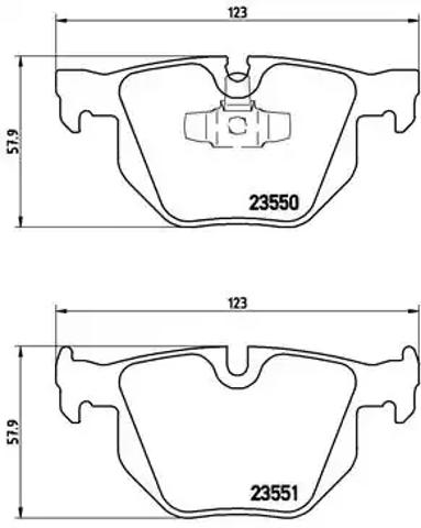 Задние дисковые колодки P06039 BREMBO