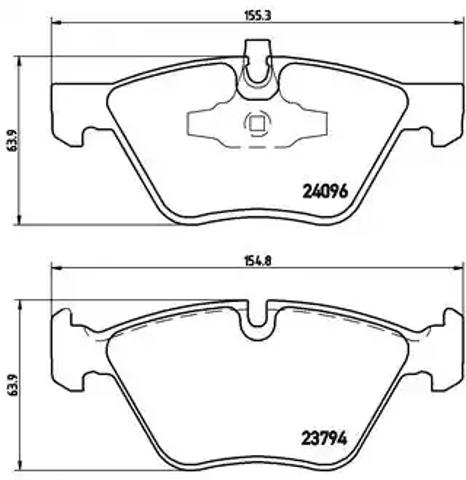 Колодки тормозные передние дисковые P06040 BREMBO
