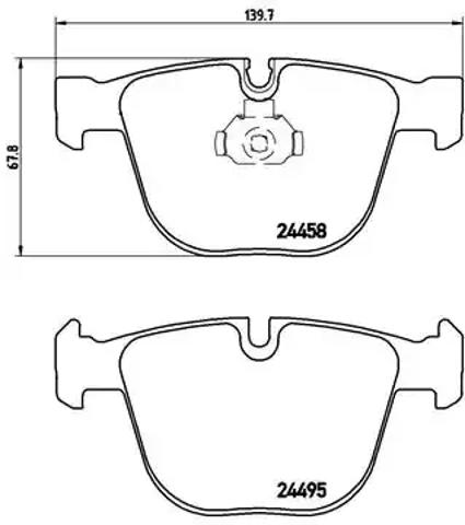 Задние дисковые колодки P06050 BREMBO