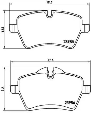 Колодки тормозные передние дисковые P06051 BREMBO