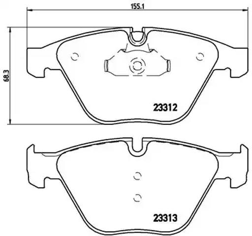 Колодки тормозные передние дисковые P06054 BREMBO