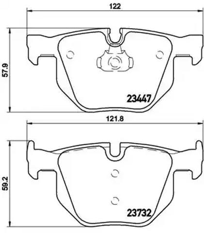 Задние колодки P06056 BREMBO