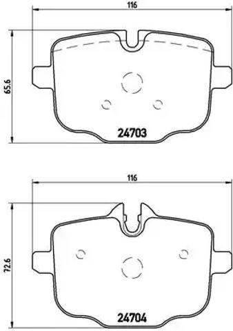 Колодки тормозные задние, дисковые P06061 BREMBO