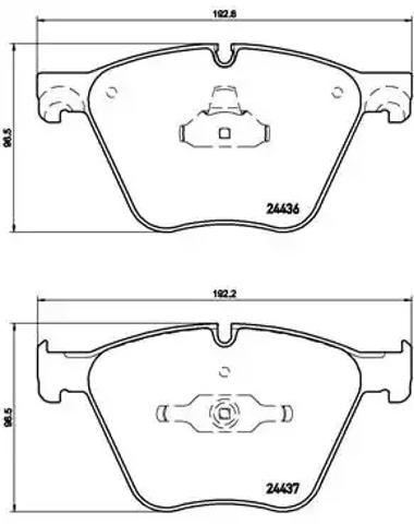 Колодки тормозные передние дисковые P06073 BREMBO