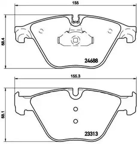 Колодки тормозные передние дисковые P06074 BREMBO