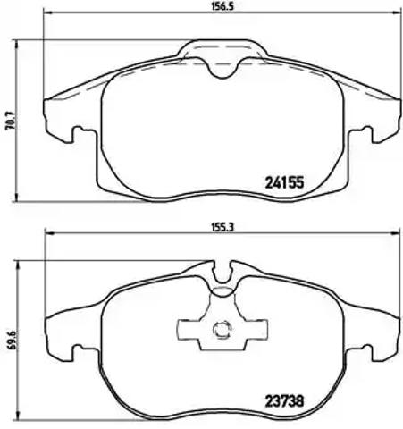 Тормозные колодки P10011 BREMBO
