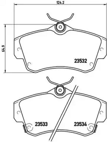 Передние тормозные колодки P11012 BREMBO