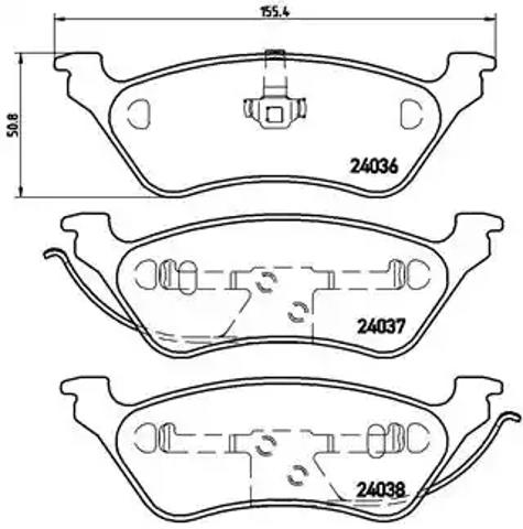 Колодки тормозные дисковые комплект P11014 BREMBO
