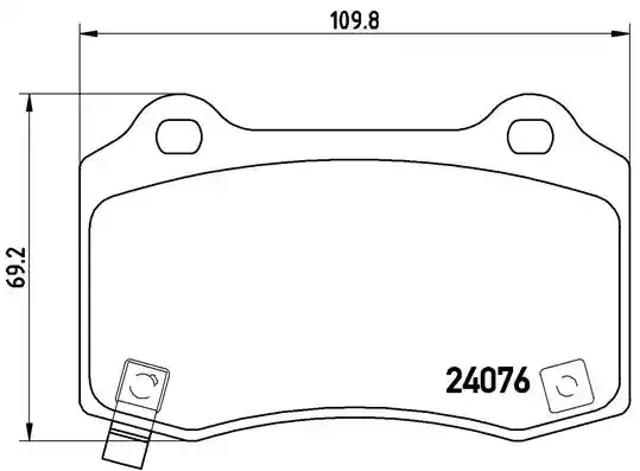 Колодки на тормоз задний дисковый P11024 BREMBO