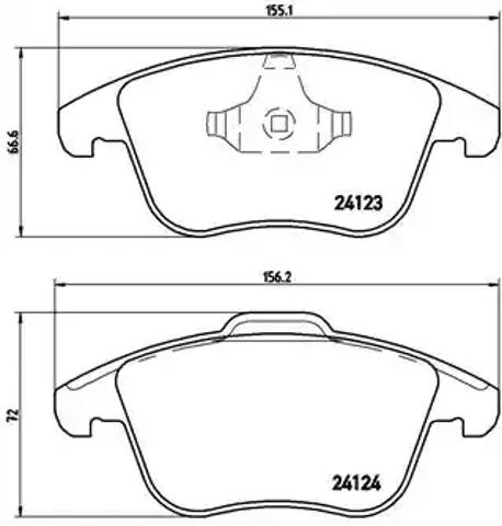 Колодки тормозные P24076 BREMBO