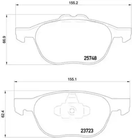 Колодки тормозные дисковые комплект P24158 BREMBO