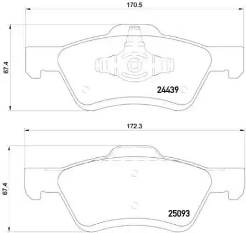 Колодки передние P24159 BREMBO