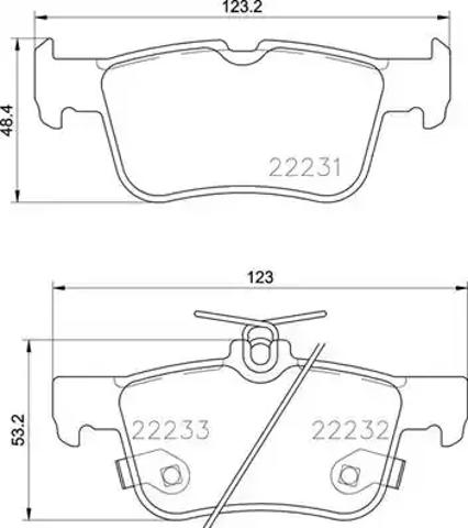 Задние колодки P24201 BREMBO