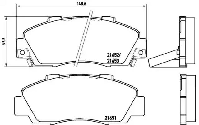 Колодки тормозные передние дисковые P28026 BREMBO