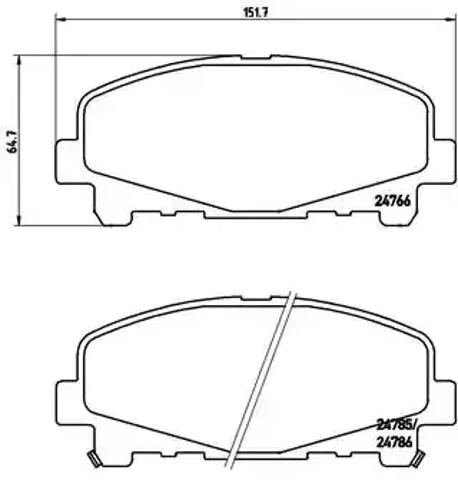 Колодки тормозные дисковые комплект P28043 BREMBO