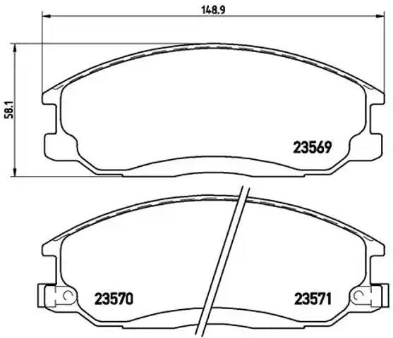 Колодки тормозные передние дисковые P30013 BREMBO