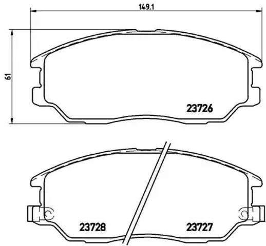 Колодки тормозные передние дисковые P30028 BREMBO