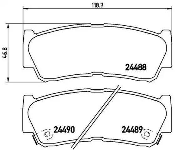 Колодки на тормоз задний дисковый P30037 BREMBO