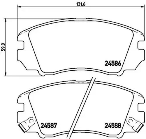 Колодки тормозные передние дисковые P30043 BREMBO