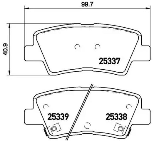 Задние колодки P30067 BREMBO