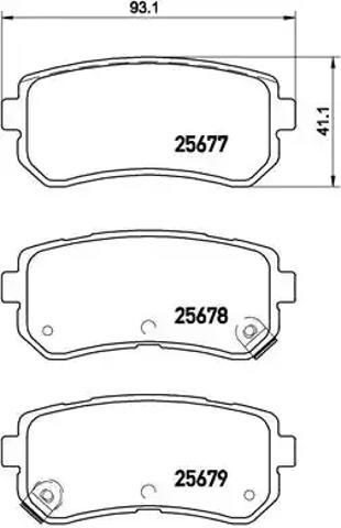 Комплект задних колодок P30068 BREMBO