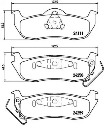 Колодки тормозные дисковые комплект P37011 BREMBO