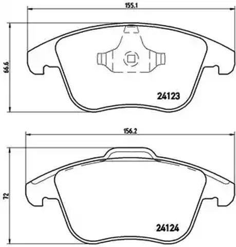 Передние тормозные колодки P44020 BREMBO