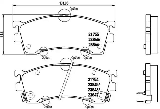 Колодки тормозные дисковые комплект P49023 BREMBO