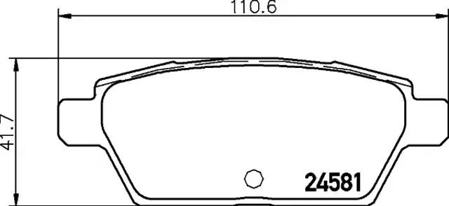 Комплект задних колодок P49051 BREMBO