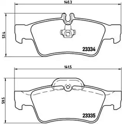 Задние колодки P50052 BREMBO