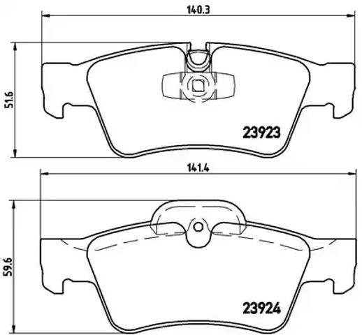 Колодки тормозные задние, дисковые P50064 BREMBO