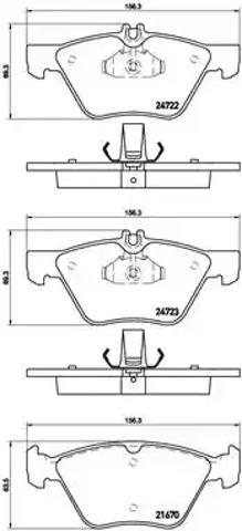 Колодки тормозные дисковые комплект P50075 BREMBO