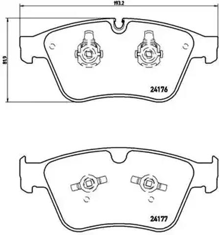 Колодки тормозные дисковые комплект P50105 BREMBO