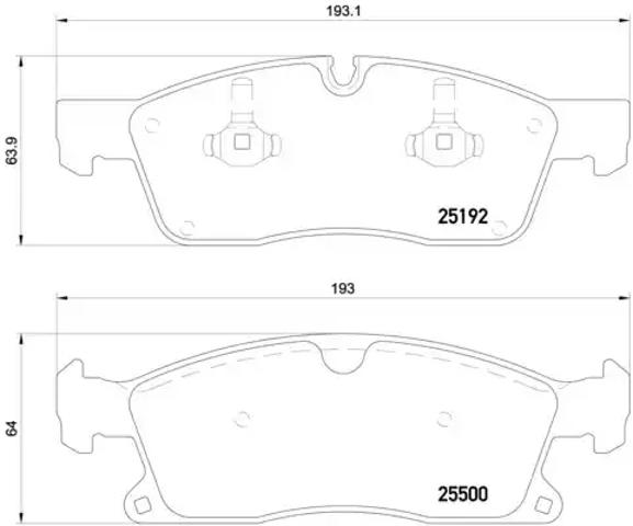 Колодки тормозные дисковые комплект P50108 BREMBO