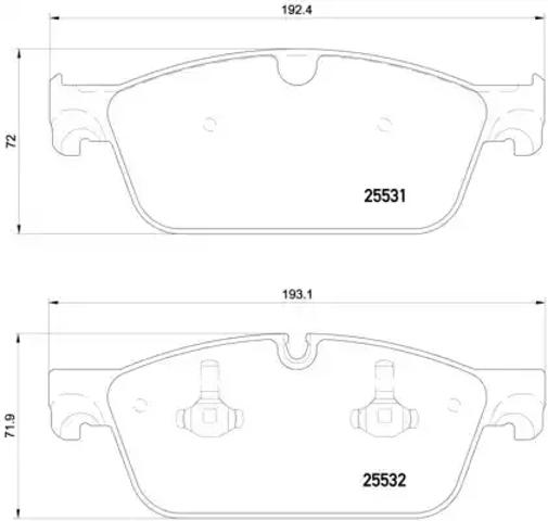 Колодки тормозные P50112 BREMBO