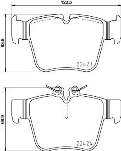 Колодки тормозные дисковые комплект P50133 BREMBO